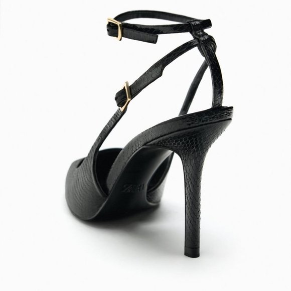 Zara Animal Print Slingback Heels - Picture 3 of 7